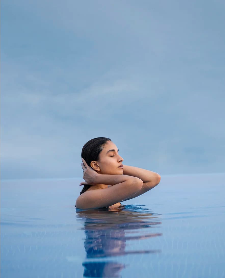 Guest enjoying healing meal
