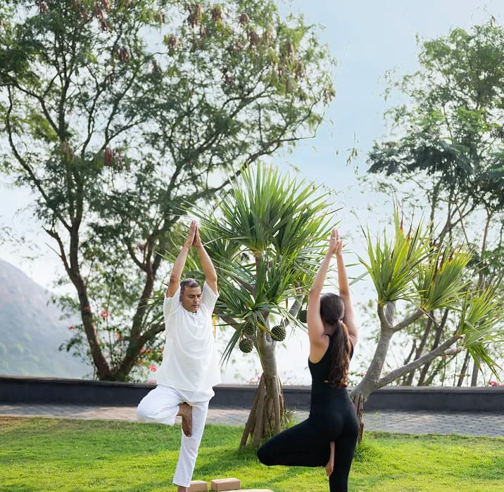 Private beach with couple walking